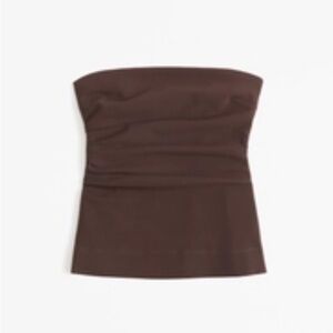 Abercrombie & Fitch Brown Strapless Blouse
